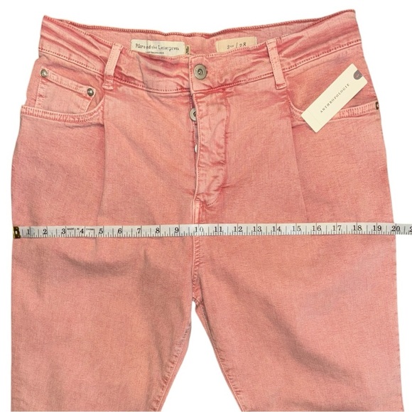 Pilcro Letterpress Anthropologie Mid Rise Blush  Acid Wash Jeans Sz 28 NWT - Picture 10 of 12